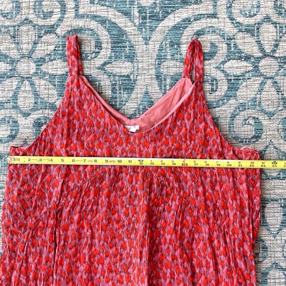Joie Women's Floral Print Tiered Midi Dress Red & Pink - Size XXL - Picture 7 of 8